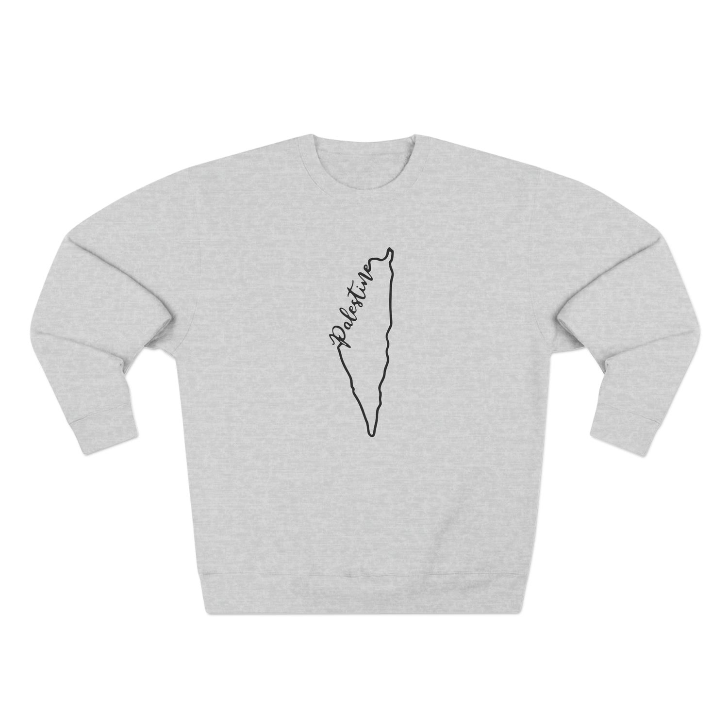 Palestine Outline Map Premium Crewneck Sweatshirt