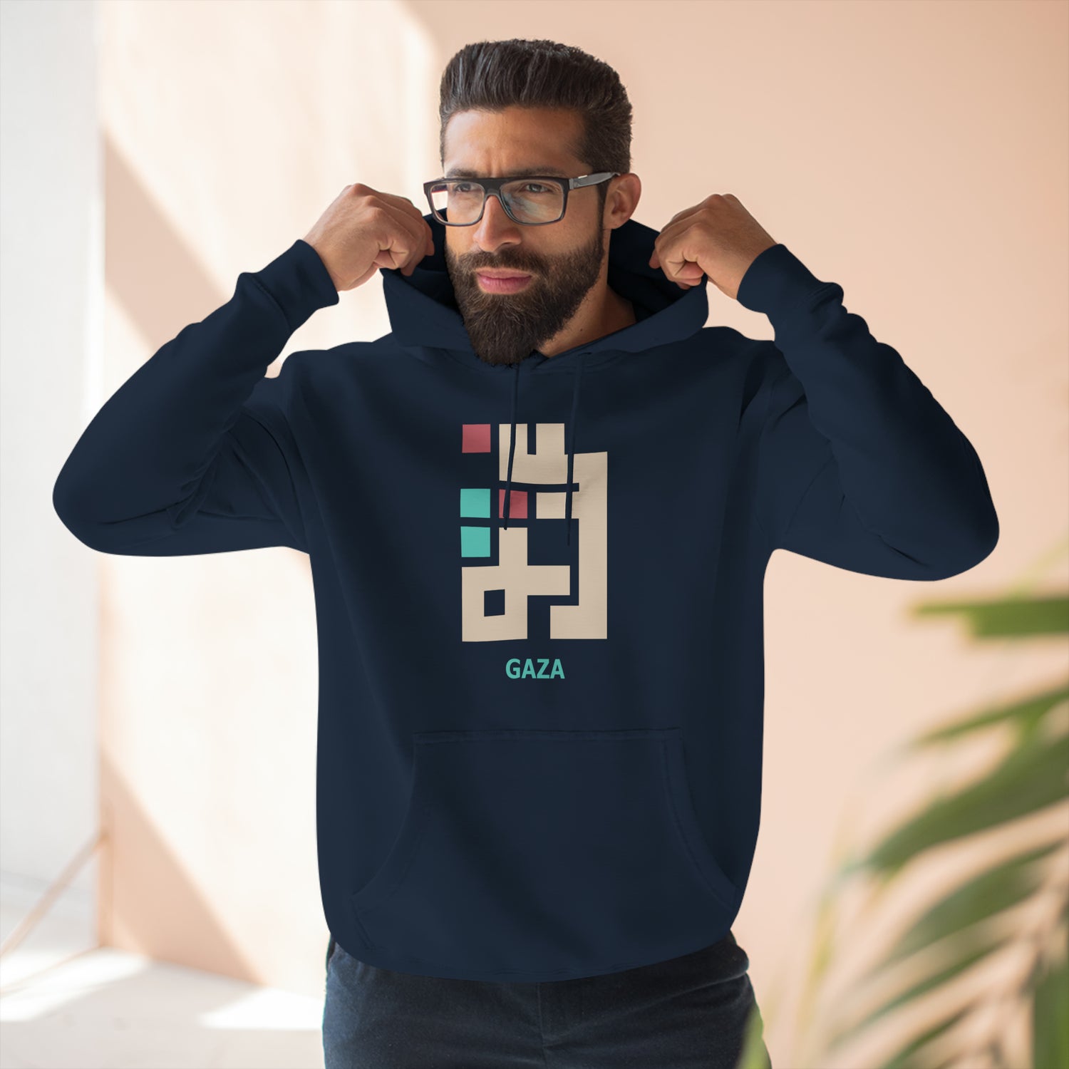 Gaza Kufic Unisex Premium Pullover Hoodie