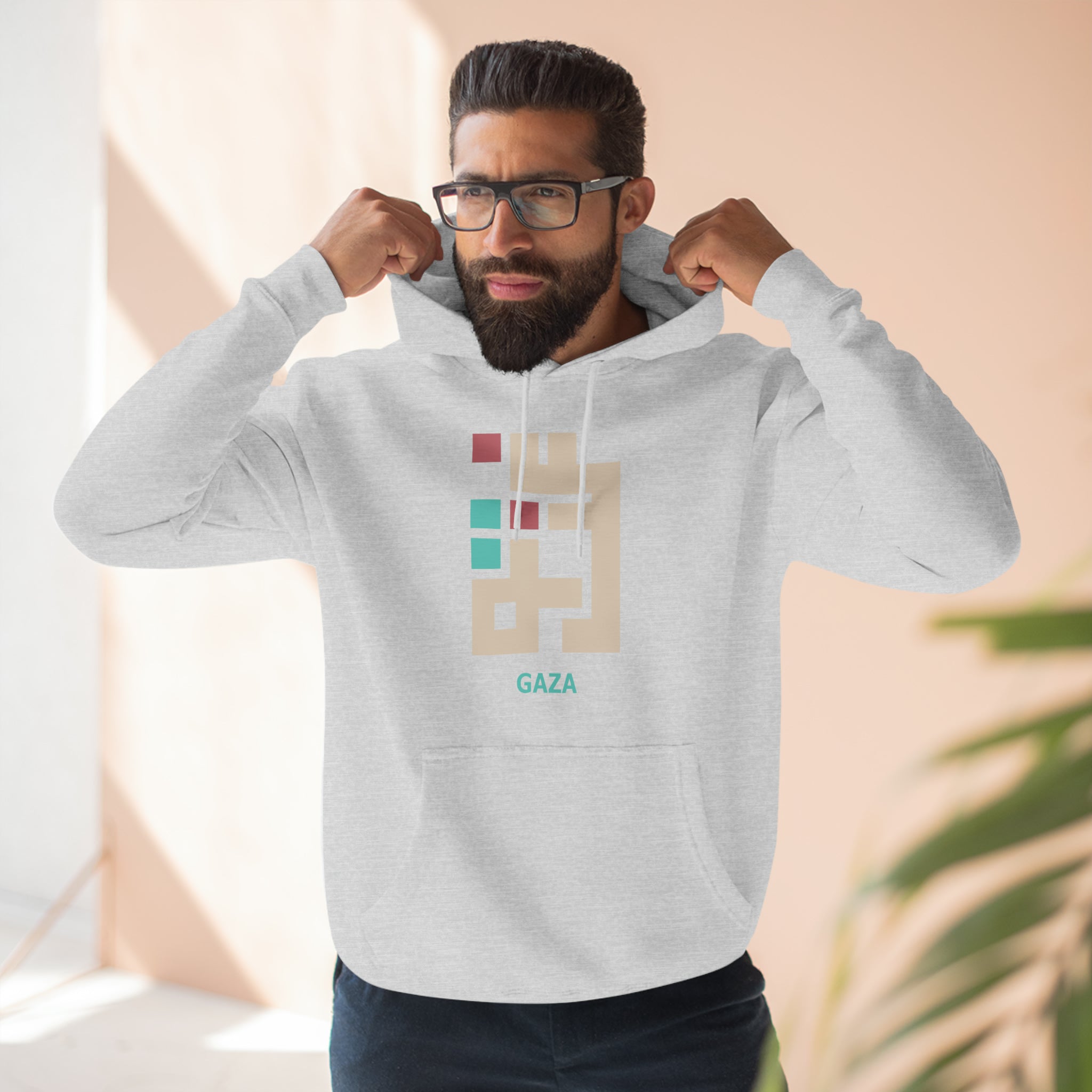 Gaza Kufic Unisex Premium Pullover Hoodie