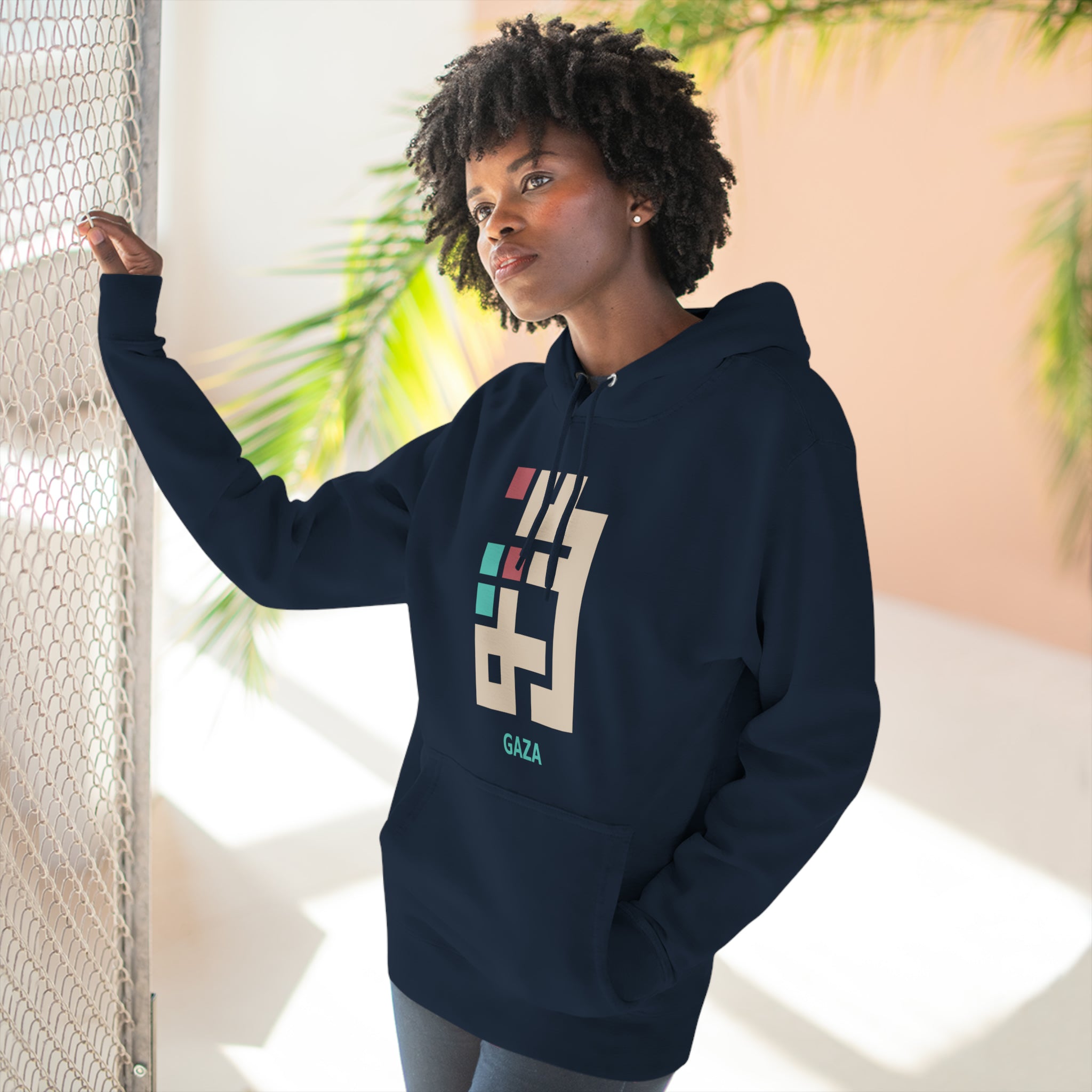 Gaza Kufic Unisex Premium Pullover Hoodie